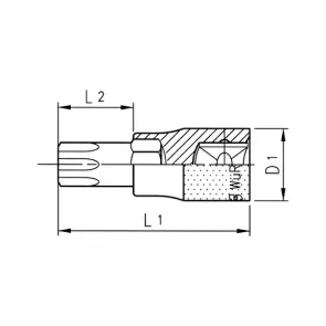 Ключ торцевий Wurth 3/8" TX45 №2
