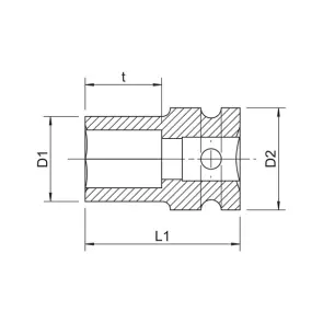 Головка торцевая ударная, короткая, 3/4IN, WS30 №2
