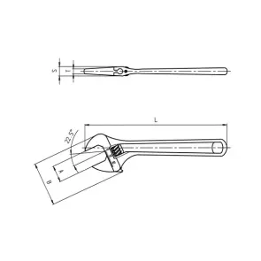 Ключ ріжковий розвідний, 161 mm, 0-24 mm №2
