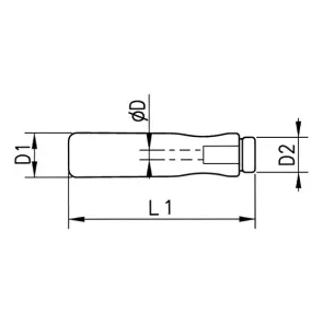 Ручка для напильника деревянная WURTH 140/350 мм №2