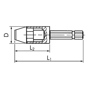 Подовжувач унiверсальний магнiтний 1/4" №2