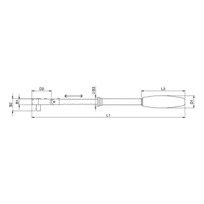 Трещотка телескопическая с шарниром 1/2'' Wurth удлиненная 294-432 мм. №2
