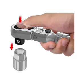 Трещотка телескопическая с шарниром 1/2'' Wurth удлиненная 294-432 мм. №5