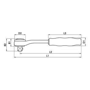 Трещотка Wurth 3/8" с реверсивным поворотным диском 175 мм №2
