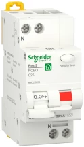 Диференційний автомат 6kA 1P+N 25A C 30mA АC, Resi9 Schneider Electric R9D25625