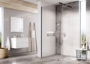 Нерухома стінка Walk In Wall- 80 v.200 Чорний Transparent №2