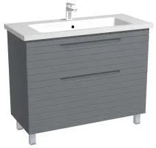 Тумба для підлоги Milleau PARALLEL 100 c умивальником Комо 100см для ванної кімнати, графіт в магазині TVOE