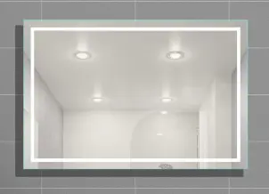 Зеркало AVT с LED подсветкой и механическим выключателем для ванной комнаты 1200х800мм №3