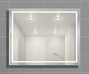 Зеркало AVT с LED подсветкой и механическим выключателем для ванной комнаты 1000х800мм №1