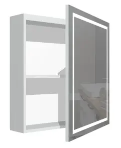 Шафа дзеркальна AVT ЕКО з LED підсвічуванням 600мм у ванну кімнату №2