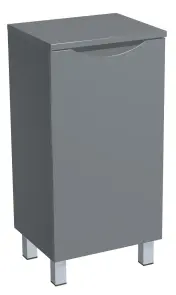 Тумба Milleau ALFA 40см із кошиком у ванну кімнату, графіт №1