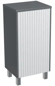 Тумба Milleau CUBE 40см із кошиком у ванну кімнату, графіт №1
