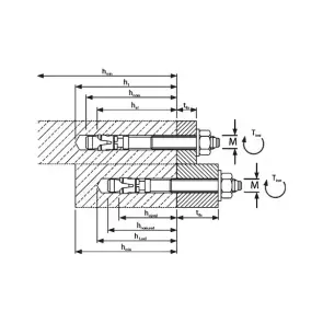 Анкер клиновий W-FA/F (HDG) M12x145/50-65 WURTH №2