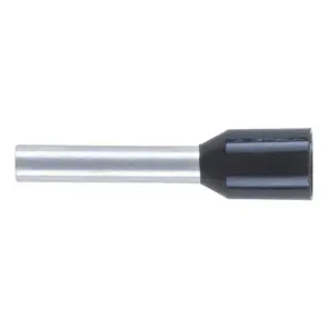 Наконечник трубчатий, ізольований, чорний 1,5x10,0 №1