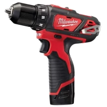 Дрель-шуруповерт аккумуляторный MILWAUKEE, M12 BDD-202C, 30Нм (+ зар.устр, 2 акум.X 2Аг, кейс) (акция)