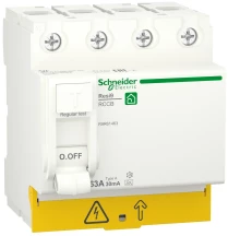 Пристрій захисного відключення 4P 63A 30mA А, Resi9 Schneider Electric R9R61463