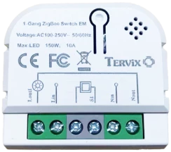 Умный выключатель Tervix Pro Line ZigBee Switch (1 клавиша/розетка)