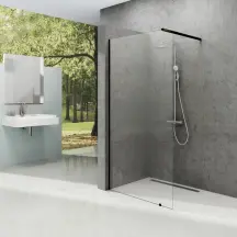 Нерухома стінка Walk In Wall- 150 v.200 Чорний Transparent купити в Україні