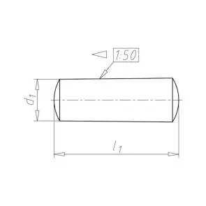 ISO 2339, нерж. сталь А1, форма В, обточити. №2