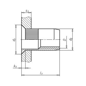 Заклепка різьбова з циліндричною рифленою головкою Wurth A2B 15,5X9,9 M8 №2