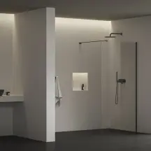 Нерухома стінка Walk In Wall- 110 v.200 Чорний Transparent купити