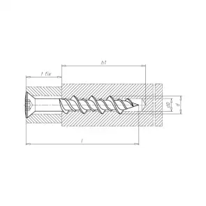 Анкер-шуруп з потайною головою 6,3x45 AW20 №2