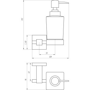 Дозатор жидкого мыла Globus Lux SQ 9433 №3