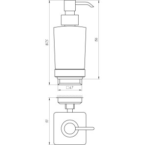 Дозатор рідкого мила TOPAZ TKB 9933A-BL чорний №4