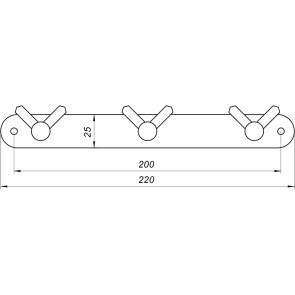 Планка з гачками Globus Lux SS8435-3 -SUS304 №3