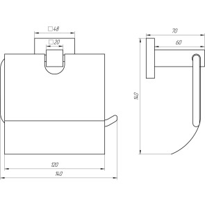 Тримач туалетного паперу Globus Lux SQ 9410 SUS304 №3