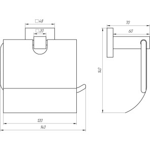 Тримач для туалетного паперу Globus Lux BQ9410 чорний матовий SUS304 №4