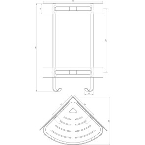 Полка двойная угловая Globus Lux SQ9422 №3