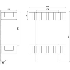 Полка прямая двойная Globus Lux SQ9488 №5