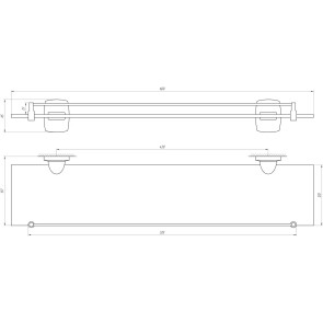 Полочка стеклянная Perfect Sanitary Appliances RM 1702 №4