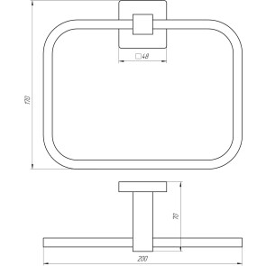 Тримач рушників Globus Lux SQ 9407 SUS304 №3