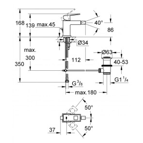 Смеситель для биде Grohe Eurocube 23138000 №4