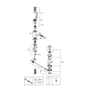 Смеситель для биде Grohe Eurocube Joy 23664000 №3