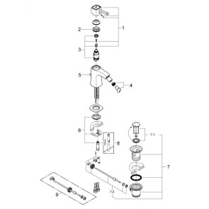 Змішувач для біде Grohe Grandera 23315000 №3