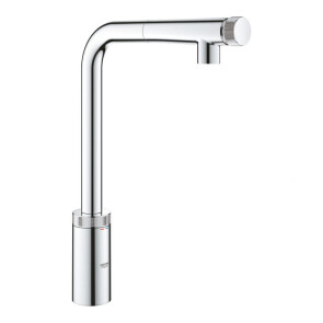 Змішувач для кухні з висувним виливом Grohe Eurosmart New 31613000 №1