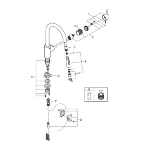 Смеситель для кухни с выдвижным изливом Grohe Concetto new 31483DC2 №4