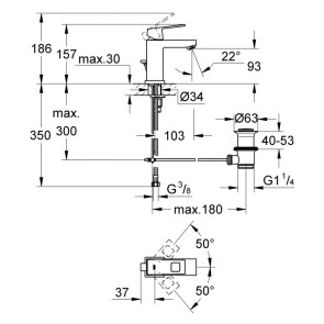 Смеситель для раковины S-размера Grohe Eurocube 2312700E №4