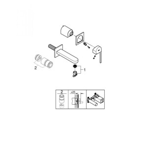 Змішувач для раковини прихованого монтажу Grohe Plus 29303003 №5