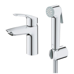 Смеситель для раковины с гигиеническим душем Grohe Eurosmart New 23124003 №4