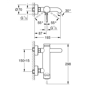 Змішувач для ванни Grohe Essence New 33624001 №2