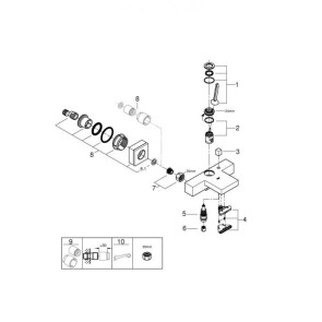 Смеситель для ванны Grohe Eurocube Joy 23666000 №4