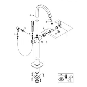 Напольный смеситель для ванны Grohe Grandera 23318000 №3