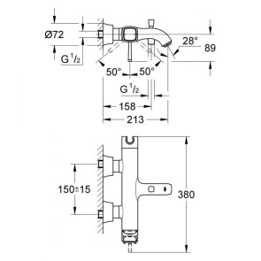 Смеситель для ванны Grohe Grandera 23317000 №3