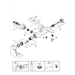 Смеситель для ванны Grohe Plus 33553003 №3