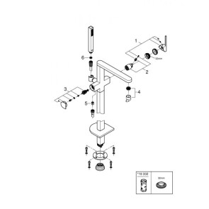 Напольный смеситель для ванны Grohe Plus 23846003 №3