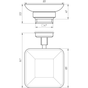 Мыльница TOPAZ TKB 9922A-BL черная №3